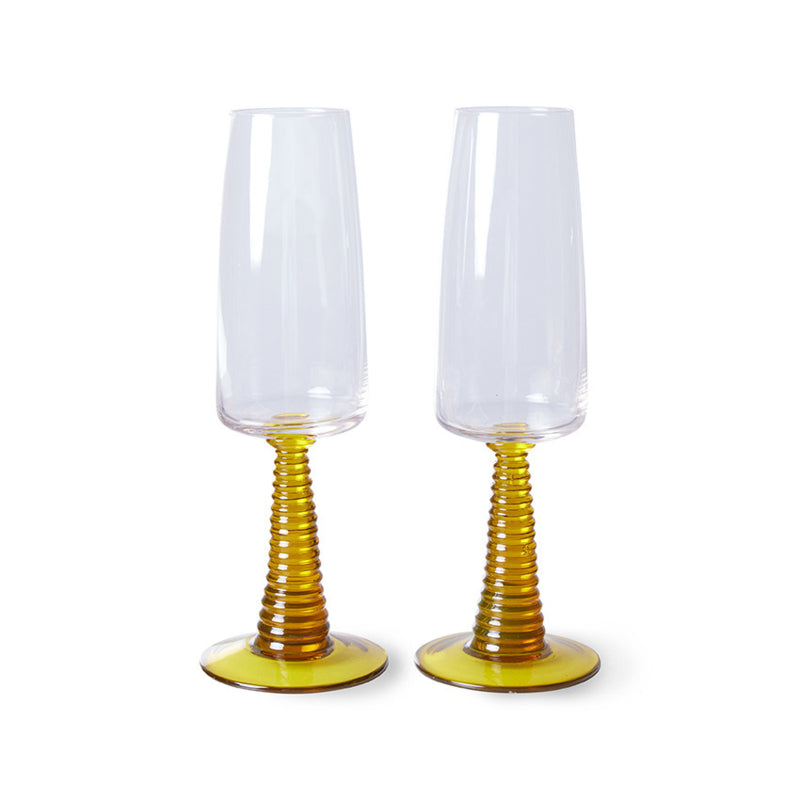Ochre Champagne Glasses - Set of 2